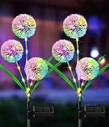 economico -luci solari esterne decorative 36leds luci solari da giardino con 2 modalità di illuminazione 3 in 1 fiori di tarassaco solari ip65 luci esterne a energia solare impermeabili per giardino