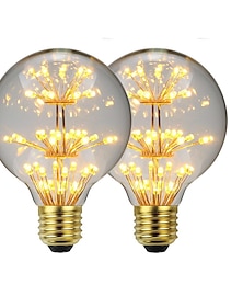 baratos -lâmpadas led vintage edison g125 lâmpadas em forma de fogo de artifício 3w e26 e27 2300k lâmpadas decorativas