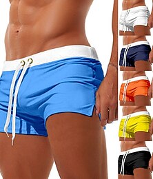 billiga -Herr Badshorts Lykra Boardshorts Underdelar Snabb tork Stretch Elastisk Snörning Ficka med blixtlås - Simmning Surfing Strand Vattensport Lappverk Höst Vår Sommar