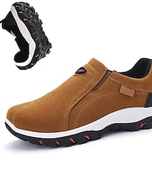 voordelige -Voor heren Instappers en instappers Grote maten Instapsneakers Trektochten Wandelen Vintage Klassiek Casual Buiten Canvas Ademend Leegloper Donker Grijs Zwart Geel leuze Zomer