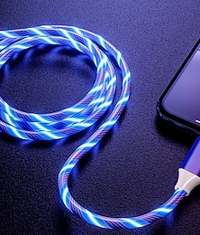 voordelige -USB C Cable Lightning Cable 3.3ft 6.6ft USB A to USB C USB A to Lightning USB A to micro B 2.4 A Fast Charging Soft Touch For Macbook iPad Samsung Phone Accessory