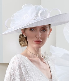 economico -Cappelli paglia cappello da sole cappello a cilindro cappello sinamay matrimonio spiaggia elegante britannico con copricapo in tulle floreale abito da impressionare cappelli dress da corsa di giorno
