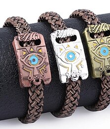 voordelige -zelda armband de legende van zelda: tranen van het koninkrijk pu lederen band legering polsbandje cosplay accessoires