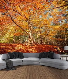 رخيصةأون -منظر طبيعي معلق نسيج غابة تحت الشمس جدار فني نسيج كبير جدارية ديكور صورة خلفية بطانية ستارة غرفة نوم منزل غرفة معيشة ديكور