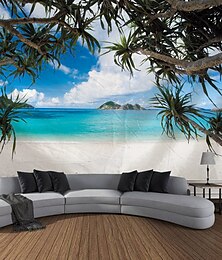 cheap -Beach Landscape Hanging Tapestry Wall Art Large Tapestry Mural Decor Photograph Backdrop Blanket Curtain Home Bedroom Living Room Decoration