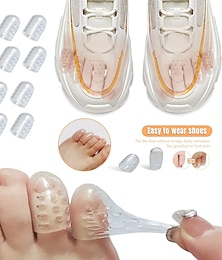 abordables -10pcs couvre-orteils respirants en silicone, protège-orteils anti-friction en silicone, protège-orteils pour hommes, femmes, ampoules et ongles incarnés