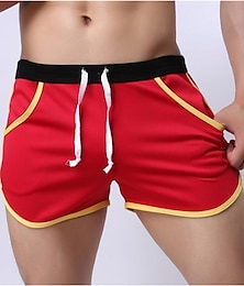 voordelige -Voor heren Atletische korte broek Hardloopshorts Sportbroek Trekkoord Elastische taille Kleurenblok Ademend Sneldrogend Buiten Fitness Sportschool Sport Casual / sportief Zwart Wit Micro-elastisch