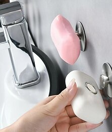 economico -portasapone magnetico autodrenante, portasapone per parete doccia, risparmiatori di sapone in acciaio inossidabile per saponetta, portasapone da cucina / bagno, portasapone facile da pulire per doccia