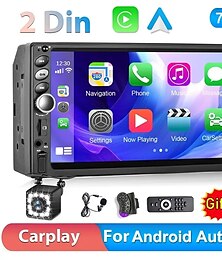 economico -autoradio doppio din autoradio 7'' touch screen carplay & per lettore multimediale per auto Android auto con ricevitore radio bt fmtelecamera per la retromarcia