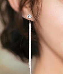 abordables -Boucles d'oreilles pour femmes, boucles d'oreilles à la mode en zircone, longues pampilles polygonales en diamant pour la Saint-Valentin, cadeau de fête des mères