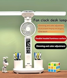 abordables -lampe de table dédiée à l'apprentissage lampe de chevet enfichable lecture de bureau ventilateur multifonctionnel lampe de table