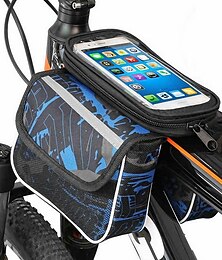 رخيصةأون -حقيبة الدراجة الجديدة يمكن أن تعمل باللمس حقيبة الهاتف المحمول حقيبة الدراجة الجبلية حقيبة شعاع معدات ركوب حقيبة أنبوب سعة كبيرة