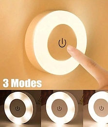 זול -אור מגע led ברז אור 3 צבעים מתכוונן אור ארון נייד נייד אלחוטי מתחת לארון אורות ניתנים לעמעום עבור חדר שינה מטבח דלפק מסדרון מדרגות