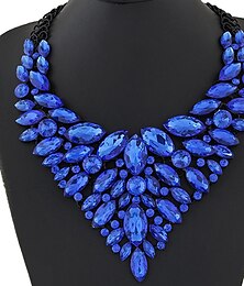 economico -1 pz collana con dichiarazione collana di cristallo per donna festa di nozze sera lega retrò forma dell'alfabeto prezioso