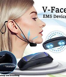 Недорогие -портативный массажер для лица ems v-face косметическое устройство электрический формирующий массажер для удаления двойного умного мышечного стимулятора против храпа