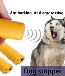 お買い得  -プロのペットの抗攻撃的抑止トレイン etu LED 犬ペット撃退器吠えストッパー超音波犬ドライブ