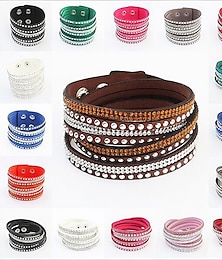 economico -Per donna Bracciali d'epoca Bracciale Loom Retrò Moda Trama Di tendenza Semplice Elegante Vacanze Pelle Gioielli braccialetto Nero / Bianco / Rosa Per Da sera Regalo Per eventi Compleanno Festival