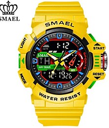 cheap -SMAEL Men Sports Watch Military Digital Watches LED Quartz Dual Display Stopwatch Alarm Waterproof Outdoor Sport Men's Wristwatches For Male