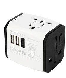 halpa -Small Travel Plug Multi-Function Power Conversion Plug Global Universal Power Adapter Socket Smart Travel Fast Charging Equipment