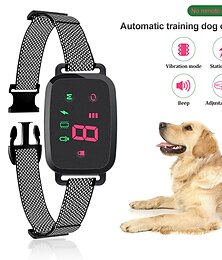 cheap -Electric Waterproof Anti-barking Pet Dog Training Collar LED Display No remote control required Automatic training dog collar