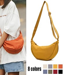 olcso -Női Crossbody táska Válltáska Hobo retikül Műanyag Napi Szabadság Cipzár Nagy kapacitás Könnyű Tartós Tömör szín lilásvörös Kék tó Citromsárga