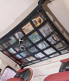Недорогие -Органайзер для груза на потолке автомобиля двухслойная сетка для хранения на крыше повышенная грузоподъемность для автомобиля грузовика внедорожника прочный и надежный