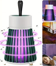 זול -bug zapper נטענת קוטל יתושים וזבובים אור פנימי עם לולאת תלייה מנורת הרג חשמלית מנורת הרג חשמלית ניידת usb led מלכודת לחדר שינה ביתי קמפינג חיצוני