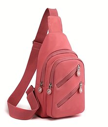 billiga -dragkedja fram sling bag casual multi pocket bröst väska utomhus sport crossbody väska