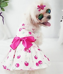 billiga -ny husdjur blommig kjol bomull söt vår/sommar hund kläder husdjur leveranser