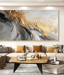 abordables -Mintura fait à la main or peintures à l'huile abstraites sur toile mur art décoration image moderne pour la décoration intérieure roulé sans cadre non étiré peinture