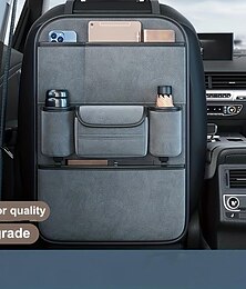 voordelige -1pc premium auto rugleuning organizer autostoel rugbeschermer kickmatten achterbankbeschermer en bekerhouder houder universele reisaccessoires