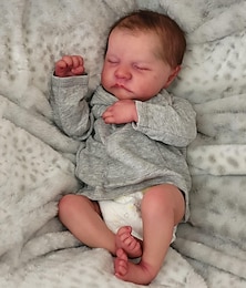 Χαμηλού Κόστους -19 ιντσών ολόσωμη σιλικόνη βινυλίου αναγεννημένη κούκλα levi νεογέννητο μέγεθος μωρού κούκλα αγόρι 3d δέρμα υψηλής ποιότητας δώρο