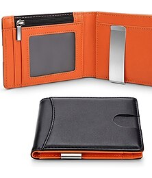 preiswerte -Faltbare RFID-blockierende Brieftasche Männer Slim Geldbörse mit Geldclip RFID-blockierende Bifold minimalistischer Kreditkartenhalter für Männer