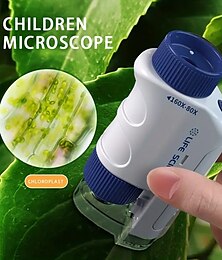 preiswerte -Mikroskop, naturwissenschaftliches Experimentierset für Kinder, für Grund- und Mittelschüler, Elektronenoptik, handlich, für zu Hause, tragbar