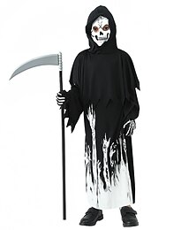 levne -Duch Smrtka předvečer Všech svatých Cosplay kostým Kostým na Večírek Maškarní Úbory Strašidelný kostým Dětské Chlapecké Dívčí Plesová maškaráda Výkon Párty předvečer Všech svatých Jednoduch