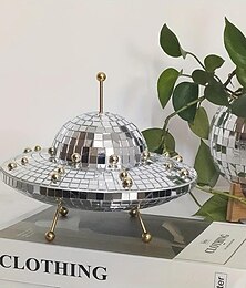 رخيصةأون -ديسكو بول ufo ديكور سطح المكتب ، ديكور إبداعي عتيق حديث ، عشاق الكائنات الفضائية ، للأطفال والأصدقاء ، ديكور شاشة سطح المكتب لتزيين الغرفة
