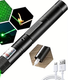 levne -USB dobíjecí laserové ukazovátko světlo pro venkovní lov turistika kempování s dlouhým dosahem laserový paprsek zelené laserové ukazovátko
