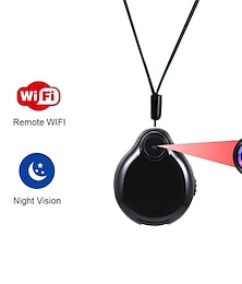 cheap -1080P Wearable Pendant Necklace Mini Mirco Wifi P2P IP Camera DV Remote Wireless Camcoder With Night Vision Motion Detection Cam