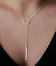 cheap -Women's necklace Chic & Modern Daily Geometry Necklaces / Gold / Silver / Fall / Winter / Spring