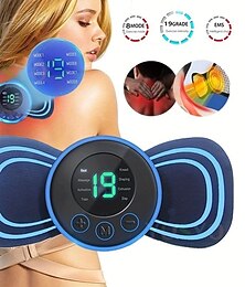 זול -1 pc מיני נייד חשמלי לעיסוי צוואר מדבקה להקל על הגב & כאב ירך כתף מיידי עם כרית עיסוי צוואר הרחם
