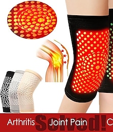 abordables -1 Uds medicina china de ajenjo soporte de autocalentamiento rodillera caliente para la artritis alivio del dolor en las articulaciones cinturón de recuperación de lesiones masajeador de rodilla
