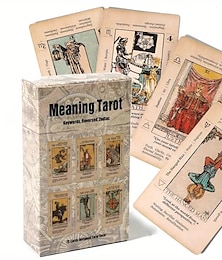 baratos -carta de tarô com significado nelas palavra-chave de tarô iniciante baralho de tarô antiquado aprenda tarô 78 cartas