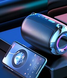 cheap -Bluetooth Speaker Portable Speaker Bluetooth Wireless Speaker HiFi Stereo LED RGB Lighting Outdoor Bluetooth Wireless Subwoofer for Car Office Gy