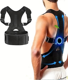 abordables -réglable double traction sangle épaule colonne vertébrale soutien ceinture lombaire posture correction hommes femmes orthopédique haut du dos orthèse corset