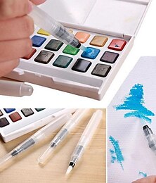 billiga -3st/lot påfyllningsbar vattenpensel bläckpenna för vattenfärg kalligrafi ritning målning illustration penna kontorspapper