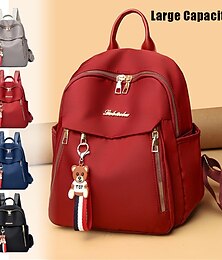 preiswerte -Damen Rucksack Mini Rucksack Rucksack Schulanfang Täglich Feste Farbe Oxford Stoff Hohe Kapazität Leichtgewichtig Langlebig Anhänger Reißverschluss Schwarz Rot Blau