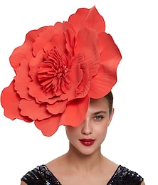 economico -fascinators fibra sintetica Halloween Kentucky Derby Divertente Protezione solare Con Floreale Copricapo Copricapo