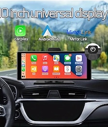 Недорогие -беспроводная связь для carplay автомобильная стереосистема 10-дюймовый ips touch портативный автомобильный экран воспроизведения аудио автомобильный радиоприемник с автомобильным мультимедийным