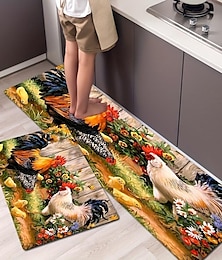 abordables -Rectangular 3/5 "(1,5 cm) Las alfombras de área Máquina Poliéster Antideslizante Diseño Geométrico 3D