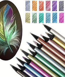 voordelige -18 kleuren metallic potloden kleurpotloden tekenkleurpotloden tekenbenodigdheden